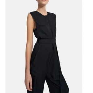 Theory Black Sleeveless Jumpsuit